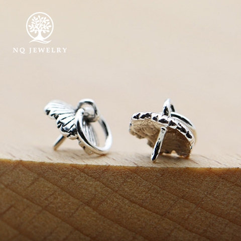 Charm bạc phụ kiện làm mặt dây chuyền hình hoa
