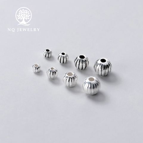 Charm bi bạc họa tiết kẻ dọc