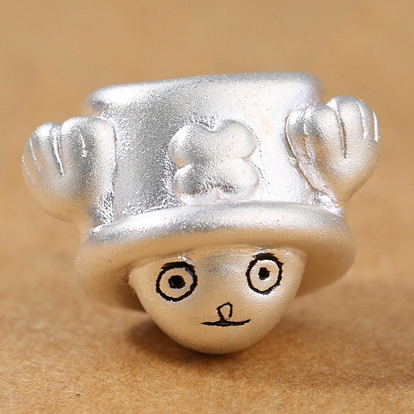 Charm bạc đầu chopper băng mũ rơm one piece xỏ ngang