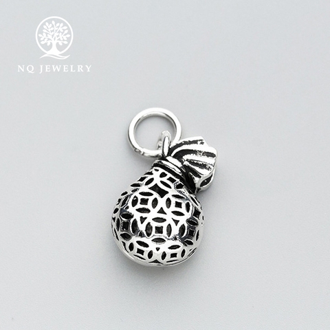 Charm bạc túi tài lộc treo