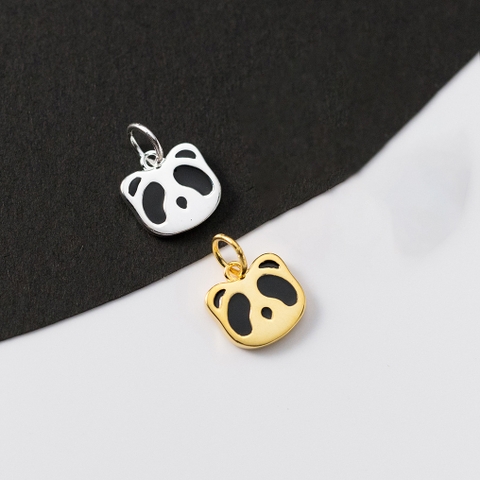 Charm bạc hình đầu gấu trúc treo