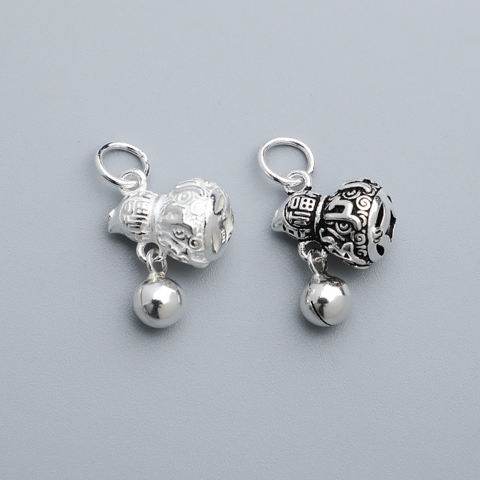 Charm bạc hồ lô treo