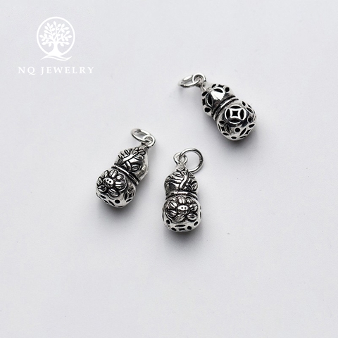 Charm bạc hình hồ lô treo