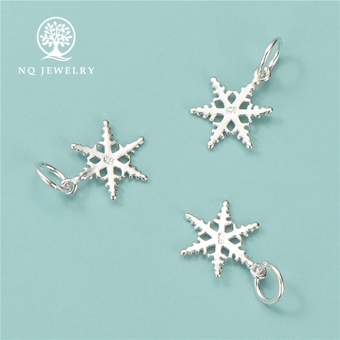 Charm bạc hình bông tuyết treo