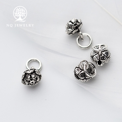 Charm bạc hình hoa sen treo