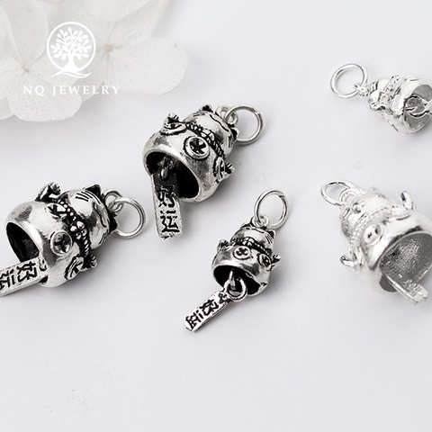 Charm bạc hình mèo thần tài treo