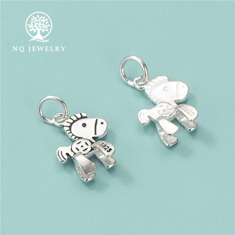 Charm bạc hình ngựa treo