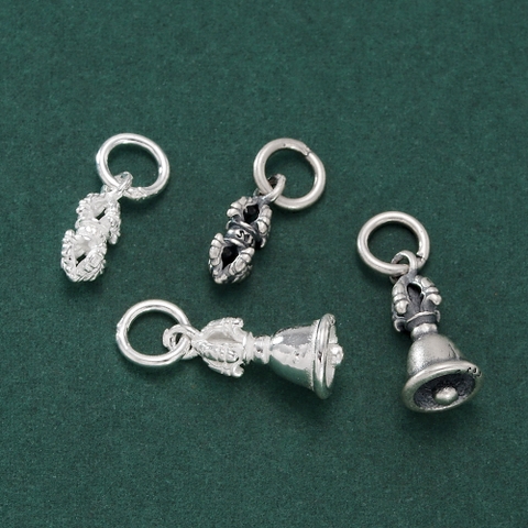 Charm bạc chùy & chuông kim cang treo