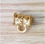 Charm hợp kim ống trụ đốt trúc gắn charm treo mạ vàng