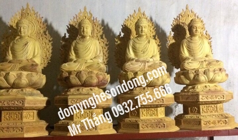 Tượng phật dược sư gỗ mít đẹp