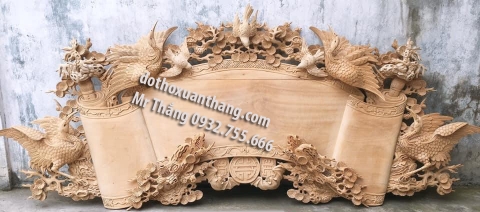 Cuốn thư gỗ dổi đẹp cho tư gia (hàng VIP)