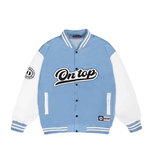 ONTOP Varsity Jacket 90-Xanh nhạt