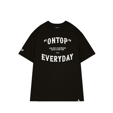 O17-T1 Tee ONTOP Everyday Typo-Đen
