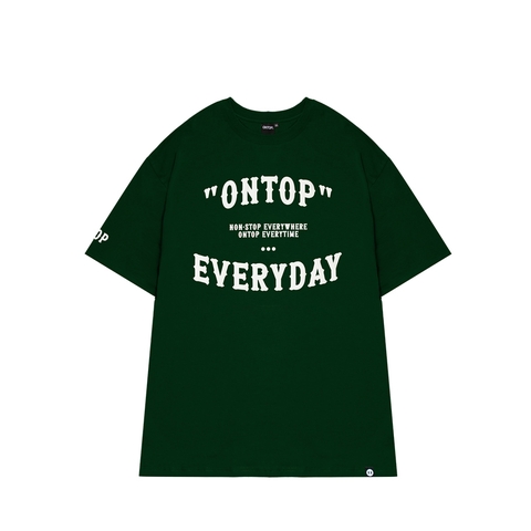 O17-T1 Tee ONTOP Everyday Typo-Xanh lá