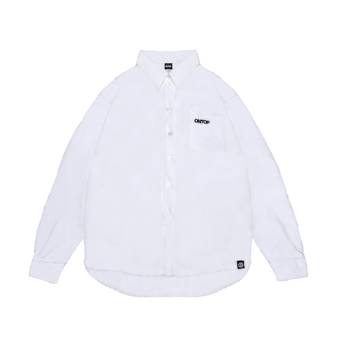 O15-S2 Over Shirt Mono - Trắng trơn