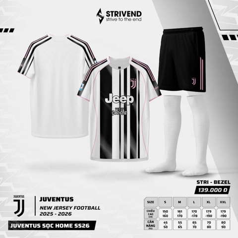Quần áo bóng đá Strivend Juve Juventus SS26 2025/2026 [thun mè Poly]