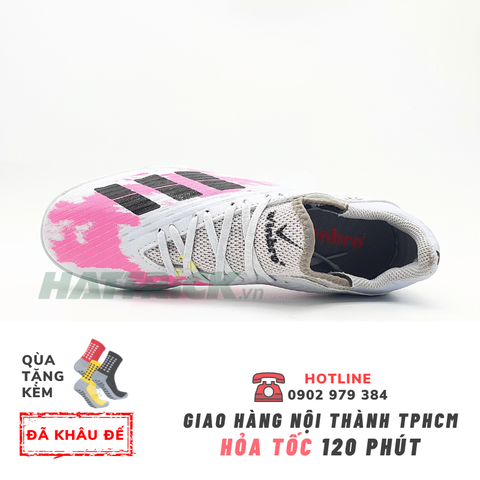 Giày Futsal đế IC cổ thun X 19.1 - Xám hồng