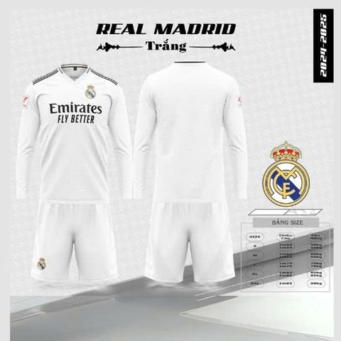 Quần áo Real Madrid tay dài 2024/25