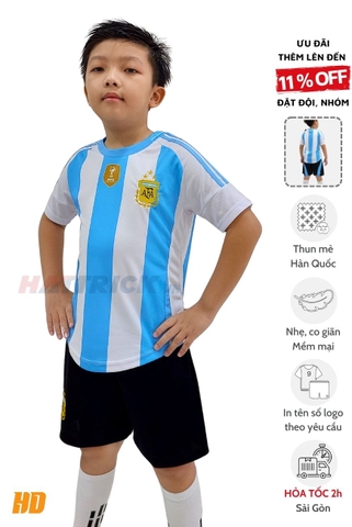 Quần áo bóng đá Trẻ Em tuyển Argentina 2024 (Thun mè Hàn Quốc)