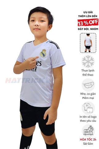 Quần áo bóng đá trẻ em Real Madrid 2024/25