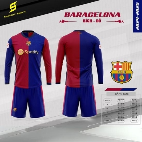 Quần áo Barca tay dài 2024/25