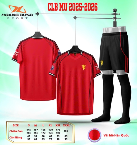 Áo bóng đá MU 2025/26 Manchester United [HD Thun Mè Hàn Quốc]