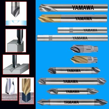 Chích tâm, vát cạnh, phay rãnh V, chạy chữ