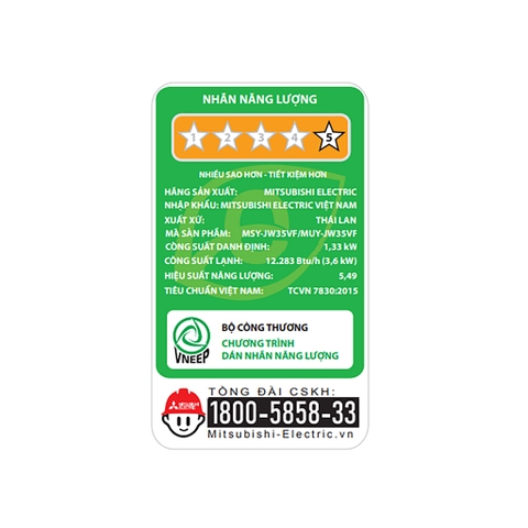 Máy lạnh Mitsubishi Electric Inverter 1.5 HP MSY/MUY-JW35VF