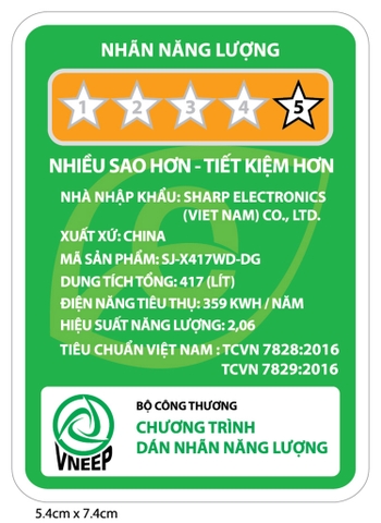 Tủ lạnh Sharp Inverter 417 lít SJ-X417WD-DG