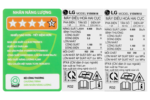 Máy lạnh LG Inverter 1 HP V10WIN1 Mới 2024