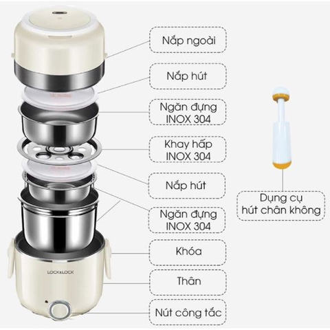 Hộp Cơm Điện Lock&Lock EJR226IVY (2 Lít)