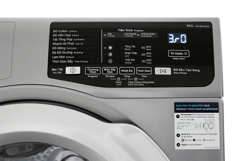 Máy sấy thông hơi Electrolux 8 Kg EDV805JQSA