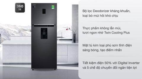 Tủ lạnh Samsung Inverter 360 lít RT35K5982BS/SV