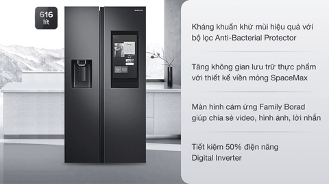 Tủ lạnh Family Hub Samsung Inverter 616 lít RS64T5F01B4/SV