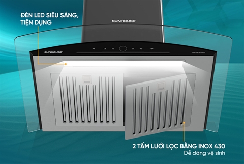 COMBO BẾP ĐIỆN TỪ ĐÔI & HÚT MÙI Sunhouse SHB-CB.QD02-BH