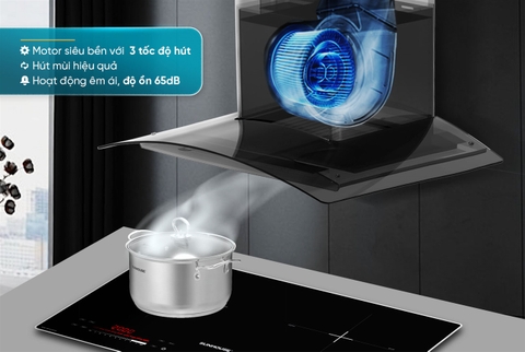 COMBO BẾP ĐIỆN TỪ ĐÔI & HÚT MÙI Sunhouse SHB-CB.QD02-BH