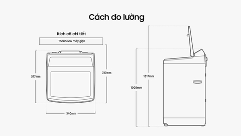 Máy giặt Samsung Inverter 9.5 kg WA95CG4545BDSV Mới 2023