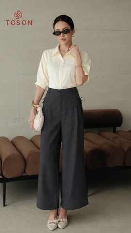 11145 - Áo sơ mi thô cổ đức tay lỡ