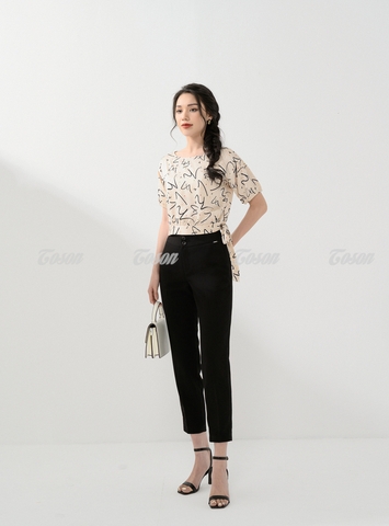 22011B32 - Quần CS đen vittex, cạp ghen bụng..
