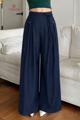 21050X66 - Quần denim xanh than phối nắp túi