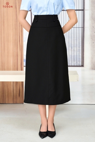 36506B05 - Chân váy tuýp si đen dáng A