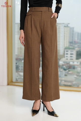 21039 - Quần dạ suông phối nắp túi