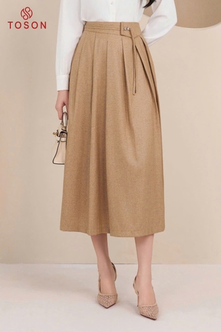 34005N95 - Chân váy xòe xếp ly cạp trang trí