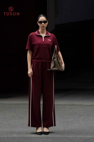BC001 - Bộ cotton: Áo kéo khóa+ Quần suông