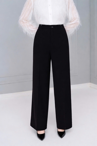 21093B24 - Quần đen dáng suông