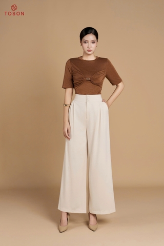 AS126N95 - Áo saquin nâu ngực tạo xoắn