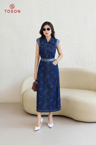 JBC07T14 - Bộ bò giấy in họa tiết: Áo sát nách + CV dài