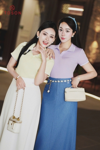 AP421- Áo polo croptop