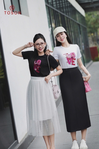 AP308 - Áo cotton trắng in hình Love