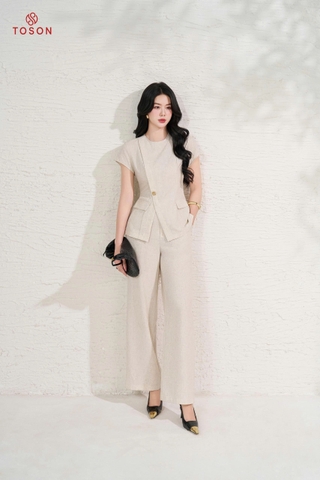 B1213E95 - Bộ đũi kem đốm: Gile dài + Q suông